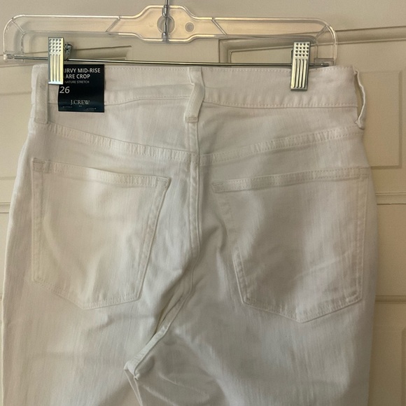 J.Crew Curvy mid-rise flare crop jean in signature stretch White Denim 26 NWT - Picture 8 of 12